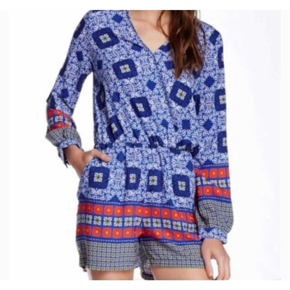 ✨Anthropologie Everleigh Multicolored Sz Medium Romper✨